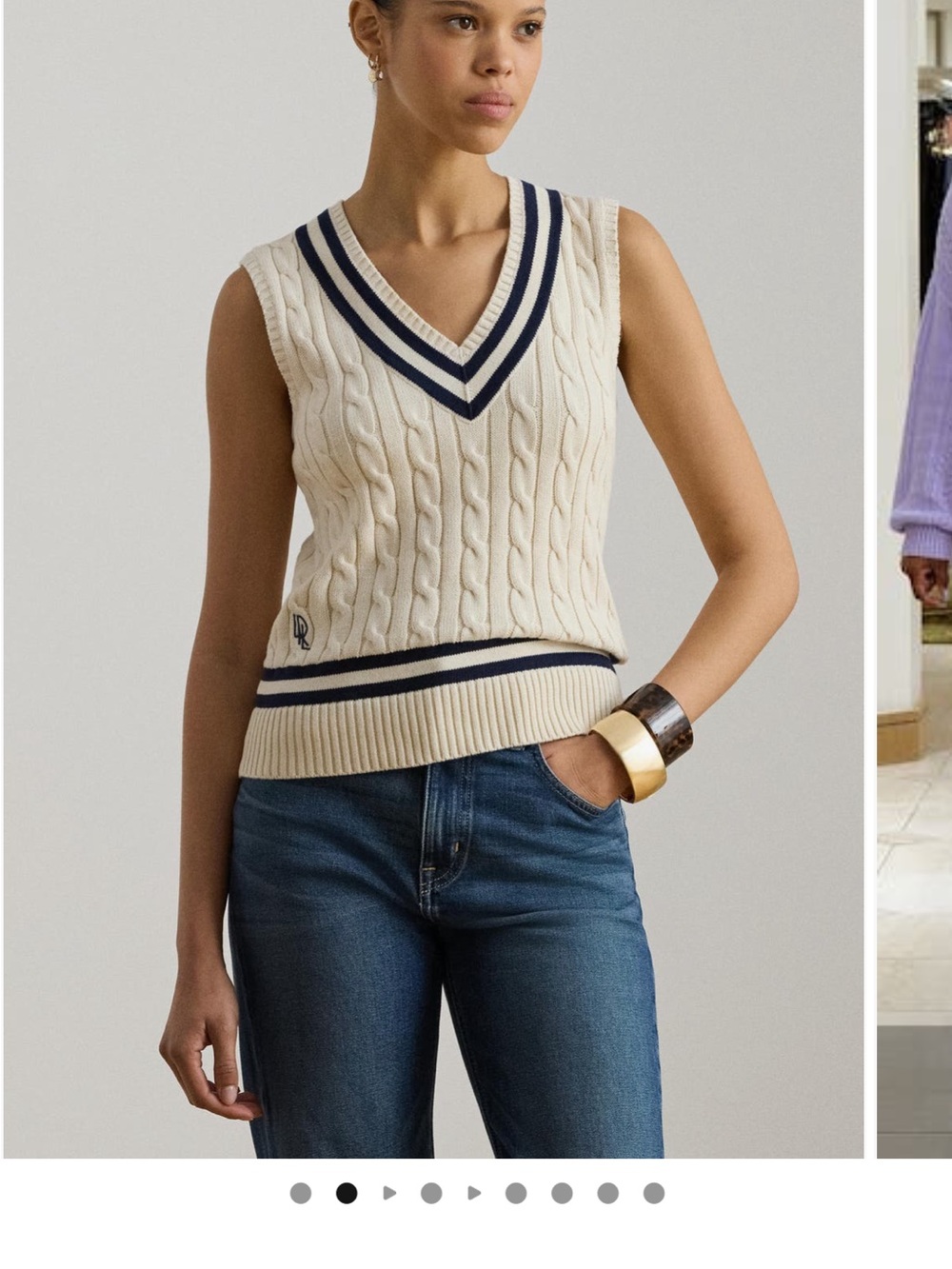 LAUREN RALPH LAUREN Cable Knit Sweater Vest